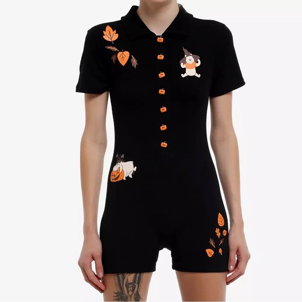 Disney Winnie The Pooh Halloween Collar Romper Hot Topic